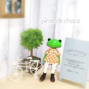 원더 프로그 아웃핏 오렌지 체크 상의와 화이트 팬츠