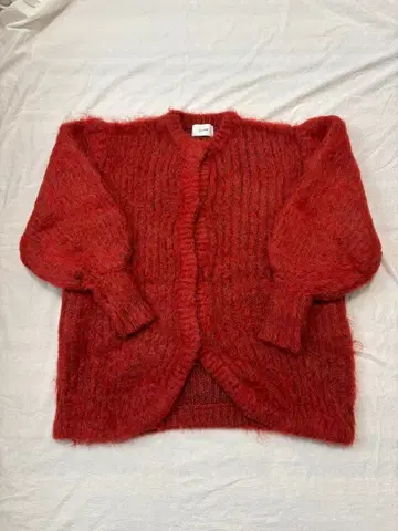 CLANE 컬러 모헤어 섀기 가디건