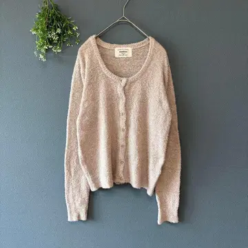 아카이브 [M] 내추럴 귀여운 복슬복슬 가벼운 미니 버튼 긴팔 가디건