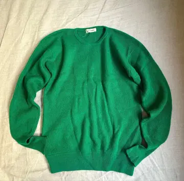 빈티지 구제 의류 캐시미어 100% 그린 스웨터