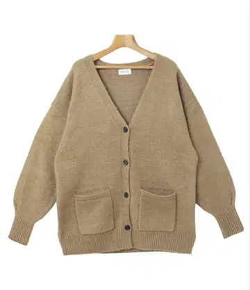 모헤어 터치 오버 사이즈 긴팔 니트 가디건 프리 사이즈