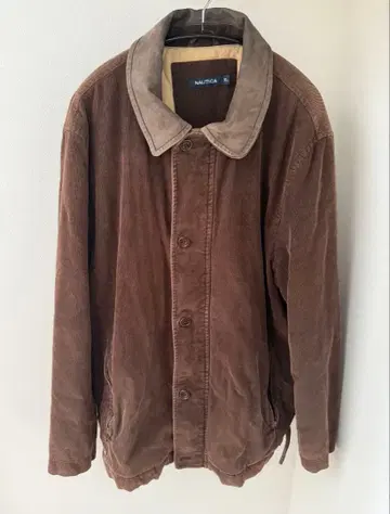 노티카 NAUTICA 하프 코트 남성용 다크 브라운 코듀로이