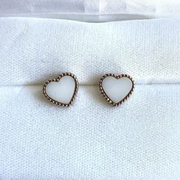 SL 925 실버 귀걸이 핑크 골드 컬러