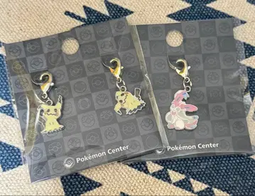 포켓몬 센터 미미큐 니인피아 키링 2개 세트
