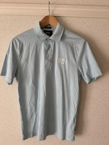 BOSS x SHOHEI OHTANI 피케 셔츠 라이트 블루