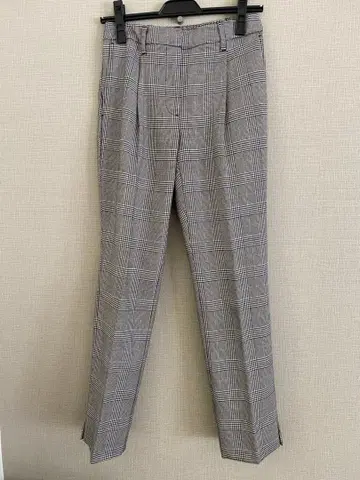 PLST 체크 무늬 팬츠