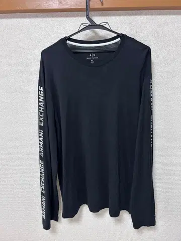 Armani Exchange 블랙 긴팔 티셔츠 XL