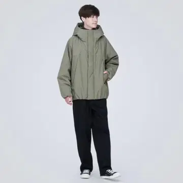 따뜻한 솜 충전 워셔블 후드 자켓