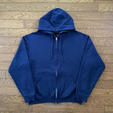 프룻 오브 더 룸 풀 집업 후드티 네이비 무지 L