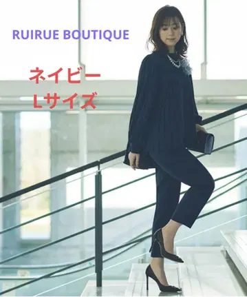 RUIRUE BOUTIQUE *팬츠 셋업 포멀 네이비 [ L ]