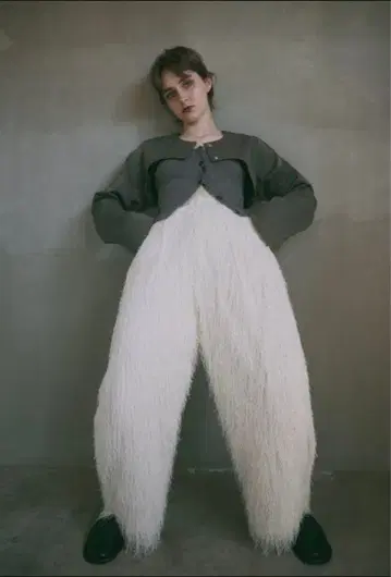 lit 프린지 팬츠 화이트