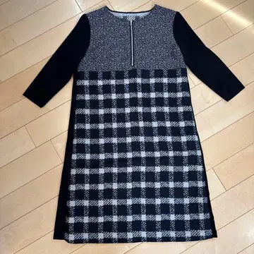 ARTISAN 체크 무늬 원피스 무릎 기장