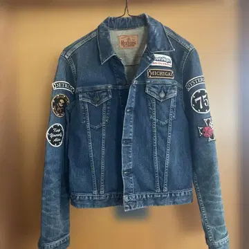 HYSTERIC GLAMOUR 패치 달린 데님 자켓