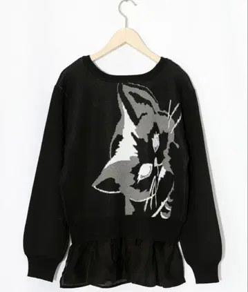 스칼라 153680: 빼꼼 고양이 x 프릴 장식 4WAY 풀오버