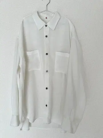 IENA 화이트 시어 메쉬 셔츠