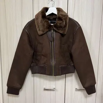 ZARA 브라운 무스탕 퍼 자켓