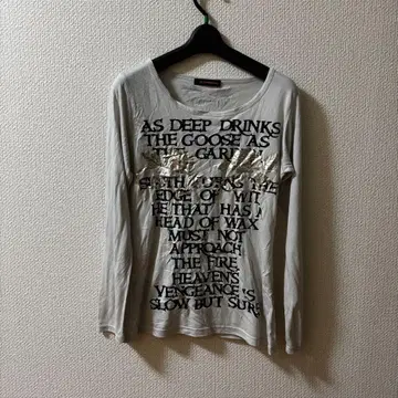 [ Y2K ] ALGONQUINS 긴팔 T셔츠 라이트 그레이