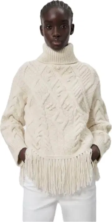 자라 프린지 니트 스웨터