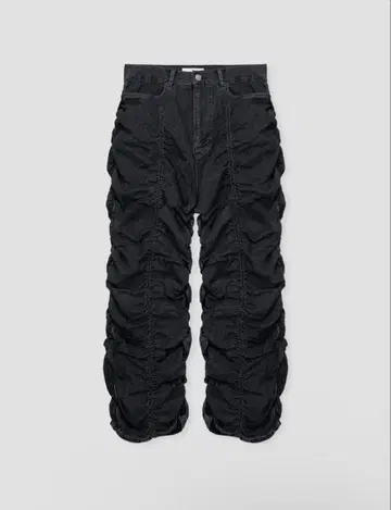 ICE & TECHNO | SHIRRING DENIM (BLACK)