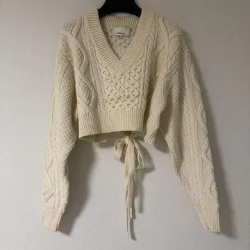 새상품급 3.1 필립 림 크롭 케이블 니트 XS
