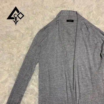 BOSCH [ FREE ] 롱 가디건 울 혼방 리본 그레이