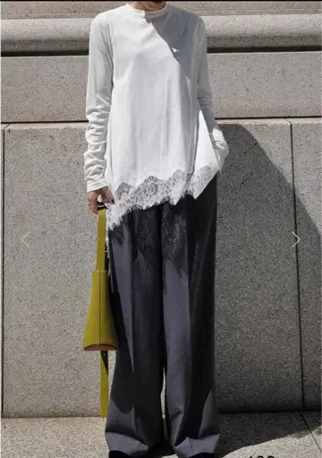 [ 정품 ] Machatt 마차트 헤임 레이스 롱 T 화이트 흰색 새상품