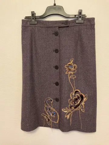[ RENATO NUCCI ] 자수 울 스커트 [ 미사용 ]