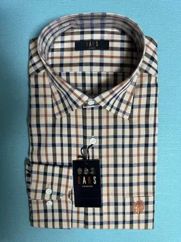 DAKS 긴팔 셔츠 L 체크 무늬