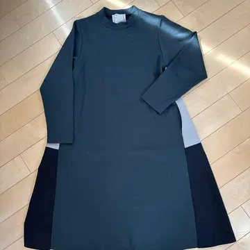 BEARDSLEY 긴팔 A라인 원피스 카키 그레이 계열