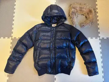 다케오 키쿠치 퍼 포함 다운 L 사이즈 네이비