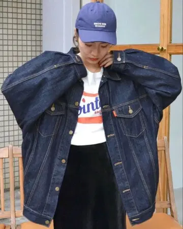 Ungrid 빅 실루엣 데님 자켓 (인디고)