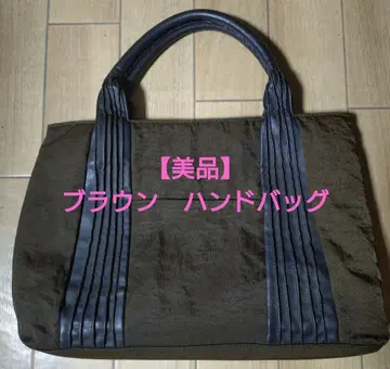 [ 새상품급 ] 브라운 갈색 핸드백 나일론