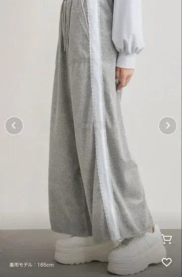 사이드 레이스 벨로아 팬츠