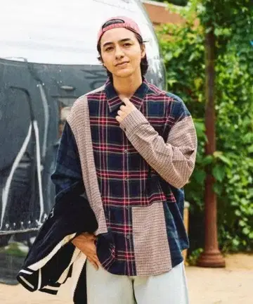 [ niko and - ] 체크 패치워크 셔츠