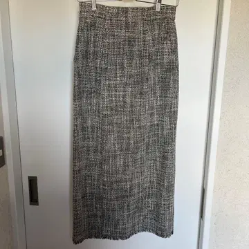 유나이티드 애로우즈 트위드 타이트 스커트 블랙 화이트