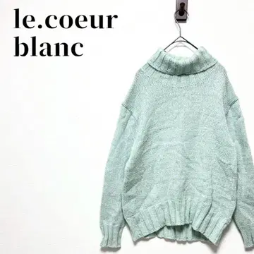 르 쿠르 블랑 모헤어 터틀넥 풀오버 긴팔 니트 드롭 숄더