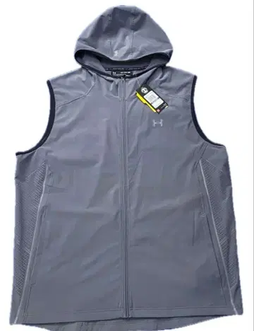 언더아머 히트기어 후드 부착 베스트 XXL 그레이 4L