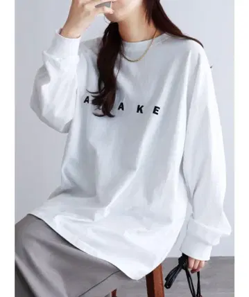 reca 레카 루즈핏! 오버 사이즈 로고 롱T 화이트