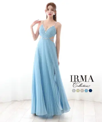 IRMA Collection 라이트 블루 플리츠 드레스