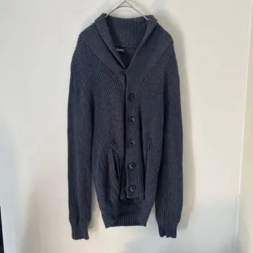 고품질 HREE DOTS 쓰리 도츠 두꺼운 원단 니트 가디건 S 면 포켓