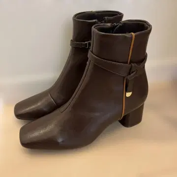 ChiffonFit 브라운 힐 부츠 청키힐 쉬폰핏