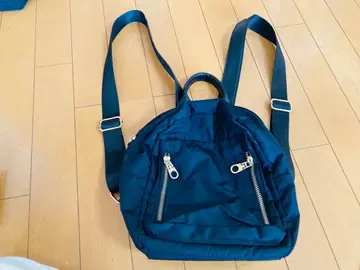 [ 새상품급 ] 블랙 나일론 백팩 지퍼 포켓 부착