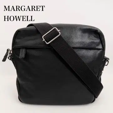 새상품급 Margaret Howell 숄더백 가죽 소가죽 블랙