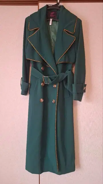 트렌치코트 롱 코트 그린 K-스타일