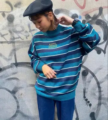 로데오 크라운 와이드 보울 아사 프로 보더 니트 상의