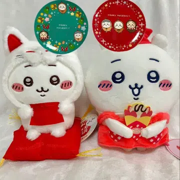 치이카와 (먼작귀) 모구모구 본포 봉제 인형 크레이프 복권 플레이트 세트