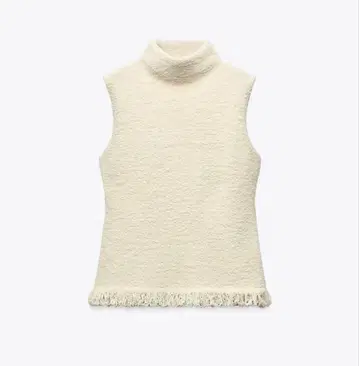 [ ZARA ] 프린지 니트탑 XL 미사용 택 포함