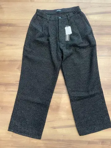 OPENING ACT 모노톤 트위드 배기 스트레이트 슬랙스