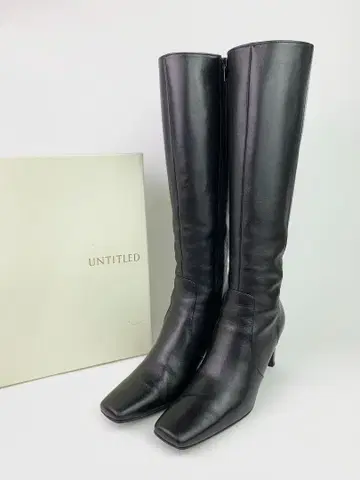 UNTITLED 언타이틀 롱 부츠 사이드 지퍼 블랙