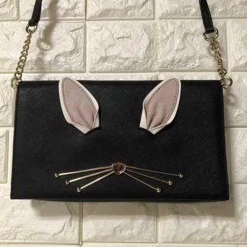 [케이트 스페이드] 토끼 귀 디자인 숄더/클러치백 /블랙